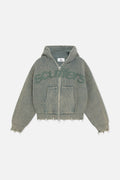 Chaleco Buzz Dusty Green Knit Zipper
