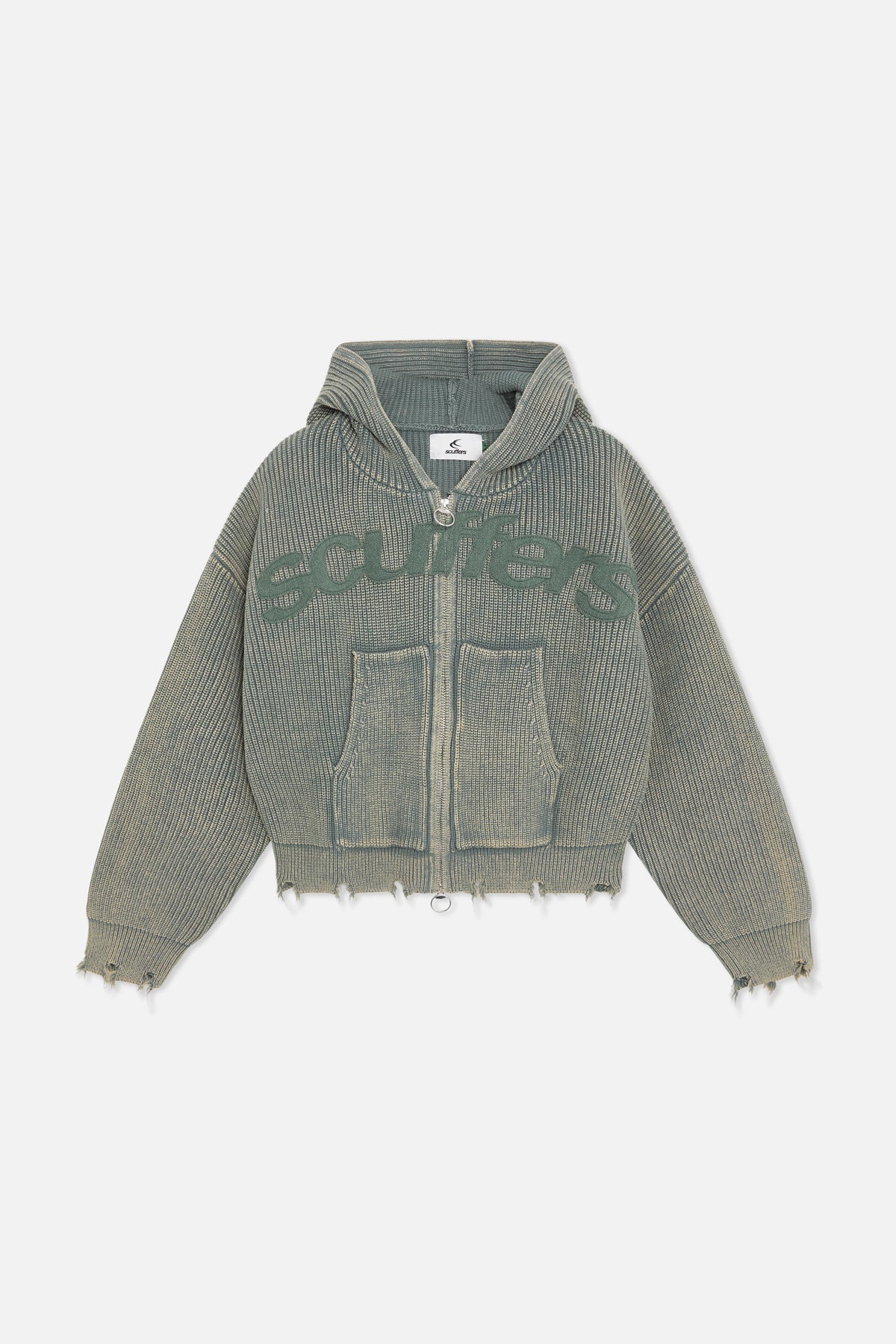 Chaleco Buzz Dusty Green Knit Zipper