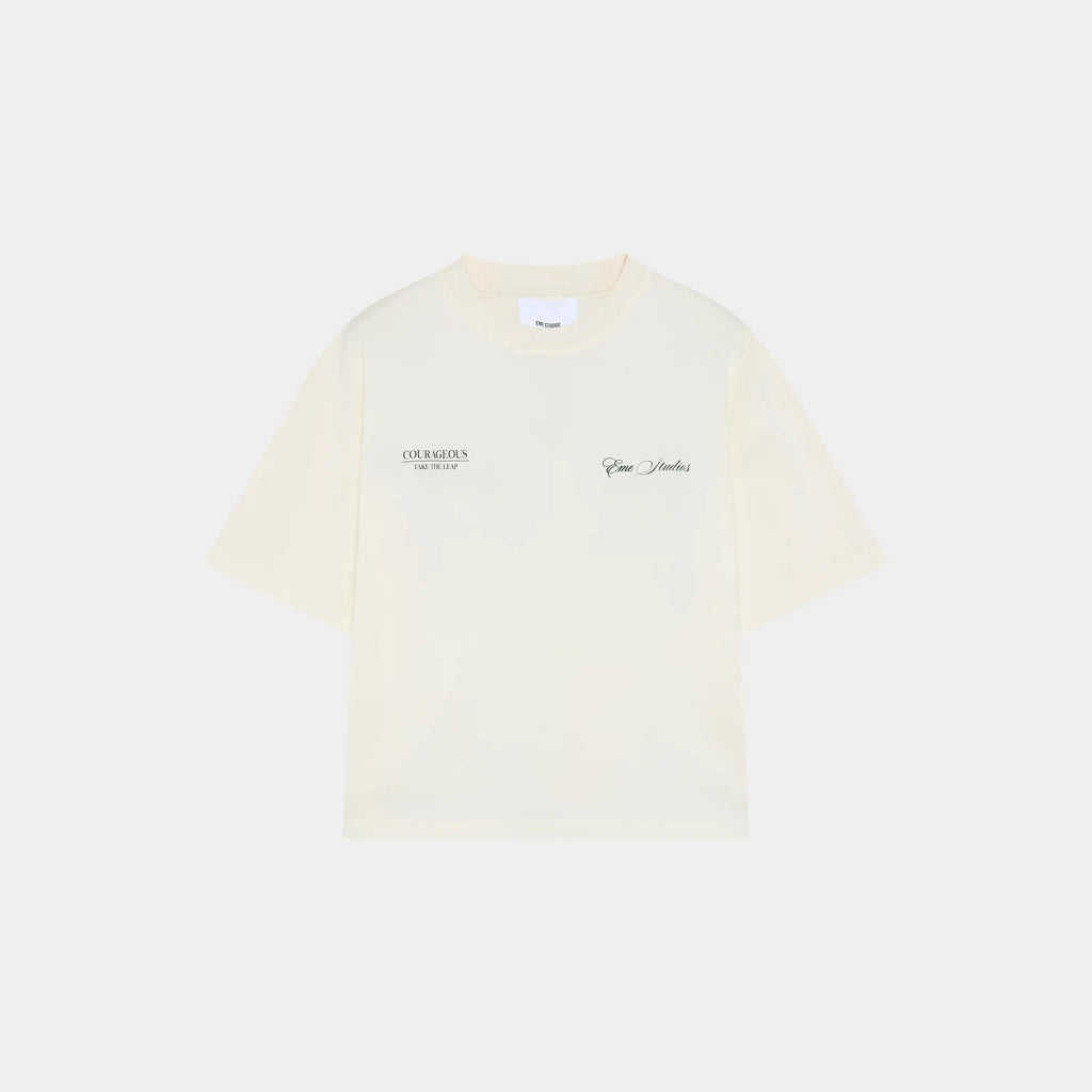 Polera Courageous Off Sand Oversized Tee