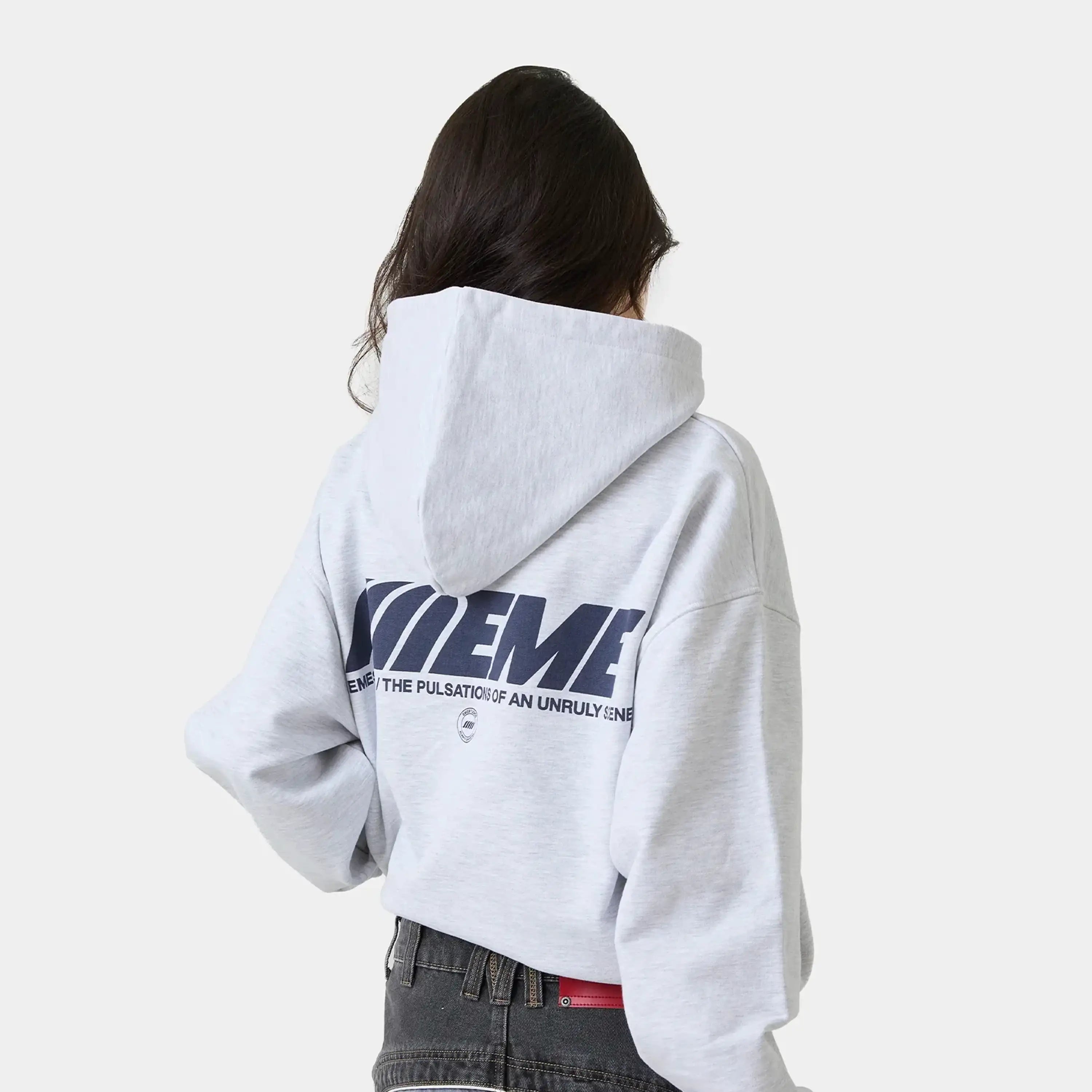 Poleron Peyas Heather Grey Oversized Hoodie