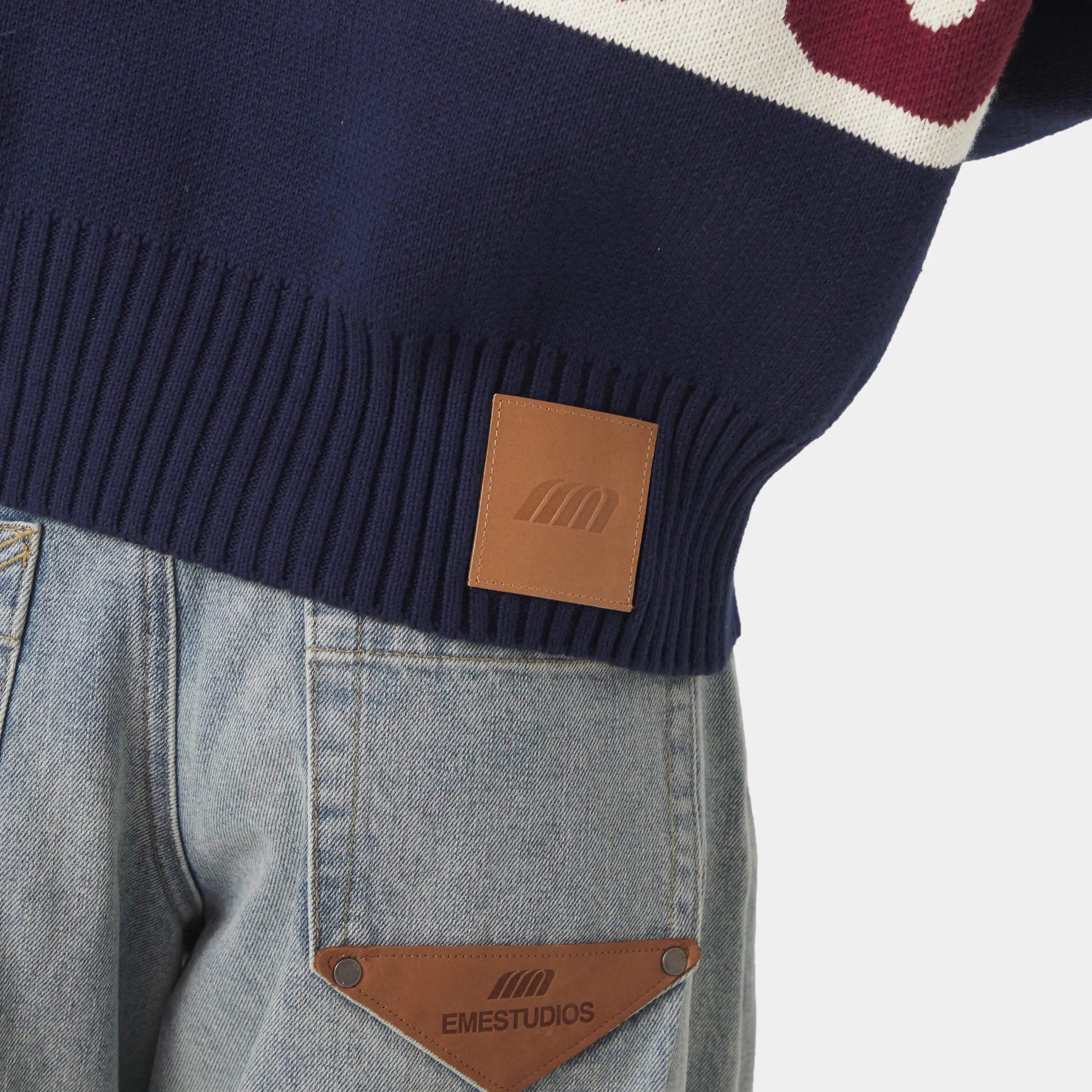 Thrill Navy Zipper Knit