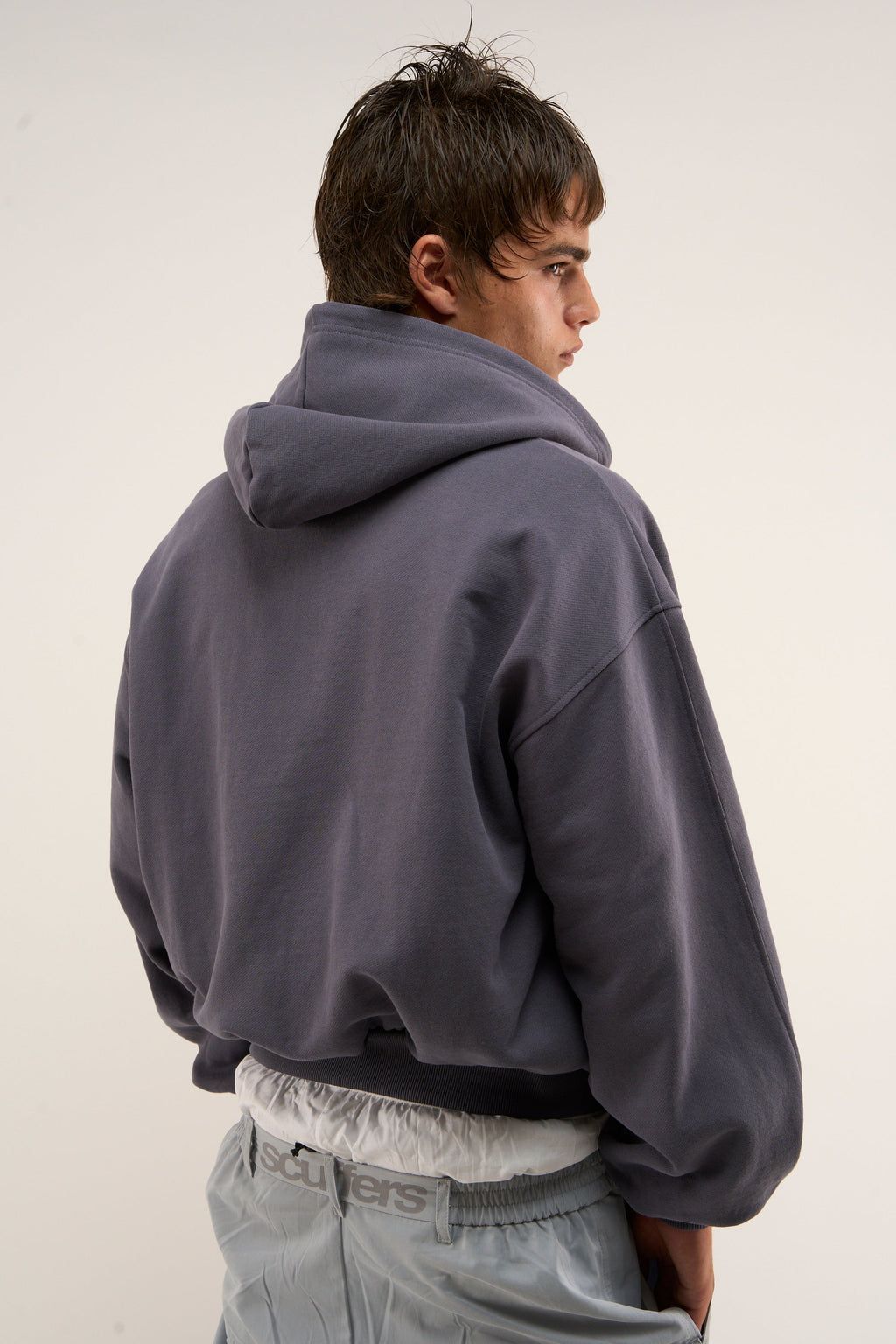 Poleron Logo Navy Zipped Hoodie