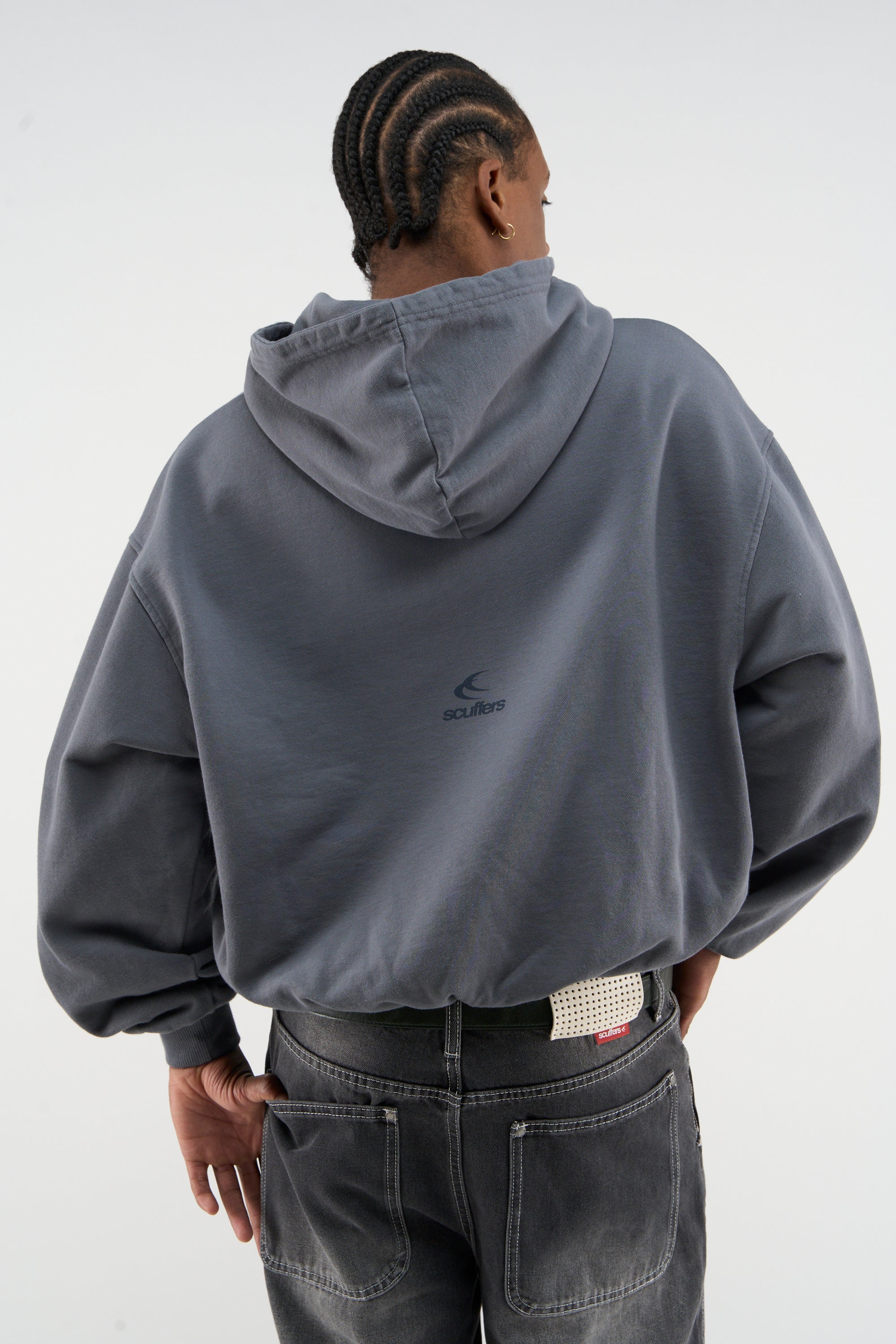 Poleron Mayor Dusty Blue Zipper