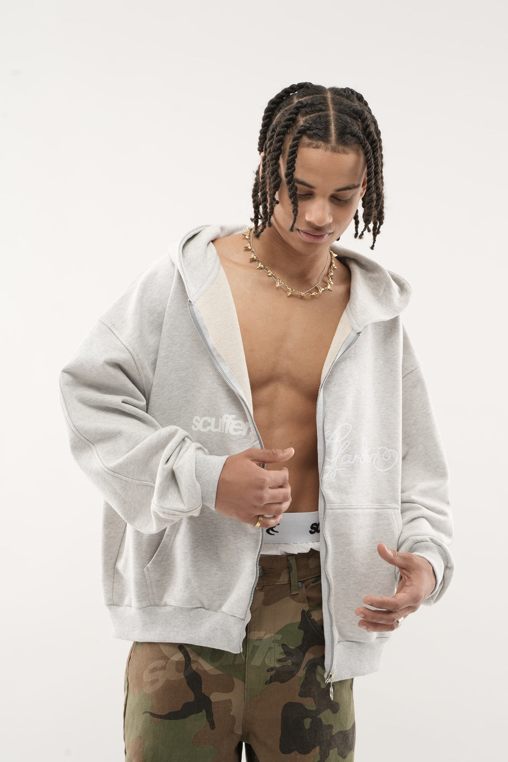 Garden Grey Melange Zipper