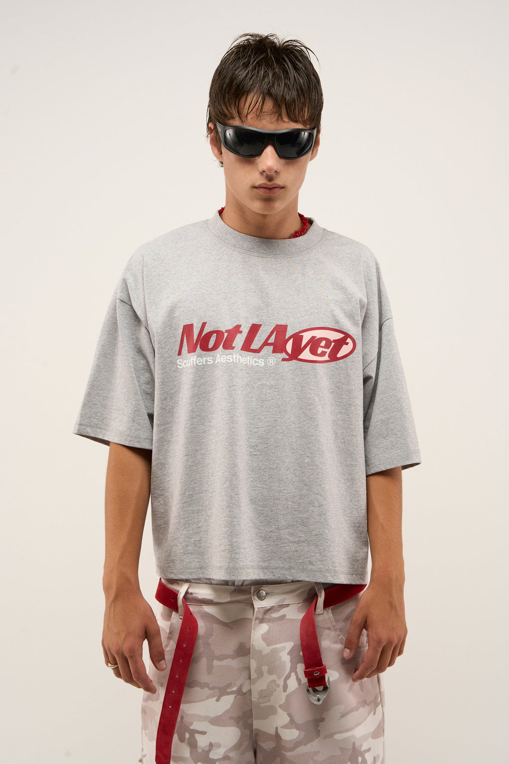 Not LA Yet Grey Melange T-Shirt