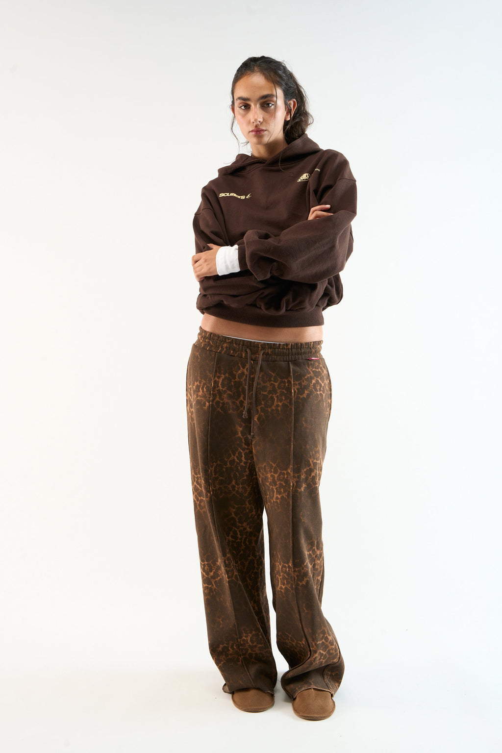 Poleron Sign Brown Hoodie