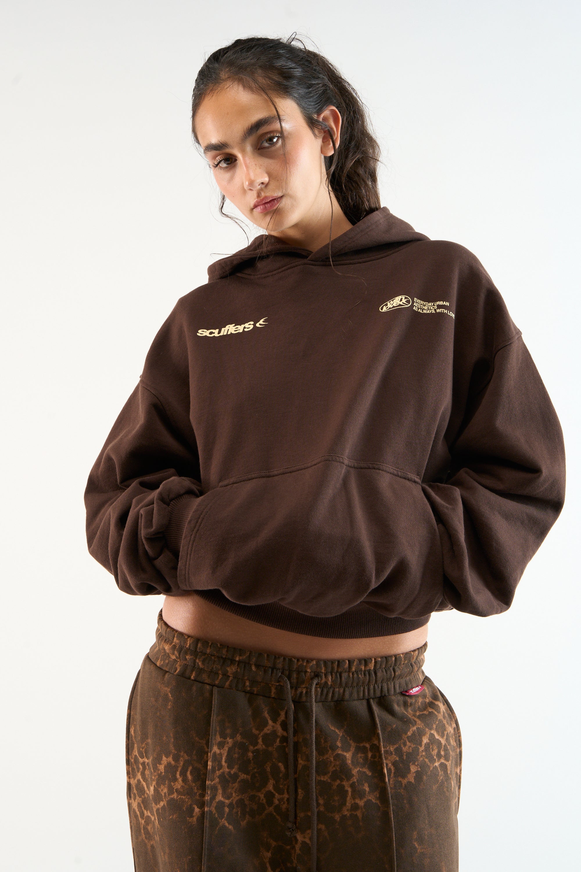 Poleron Sign Brown Hoodie