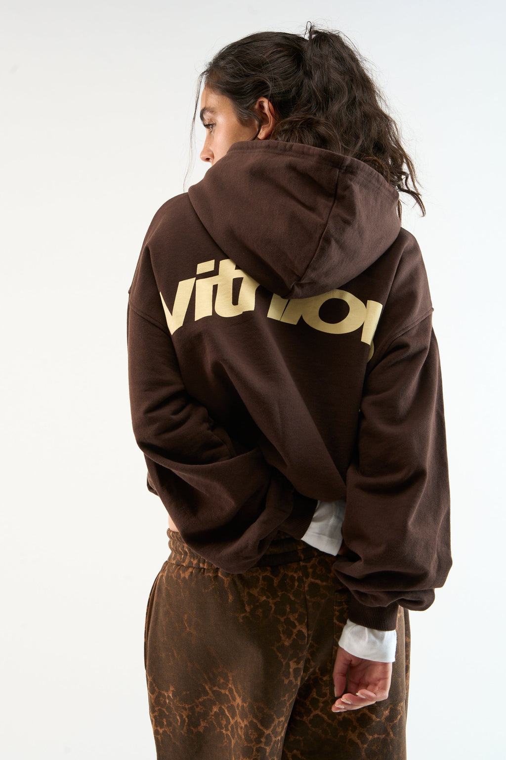 Poleron Sign Brown Hoodie