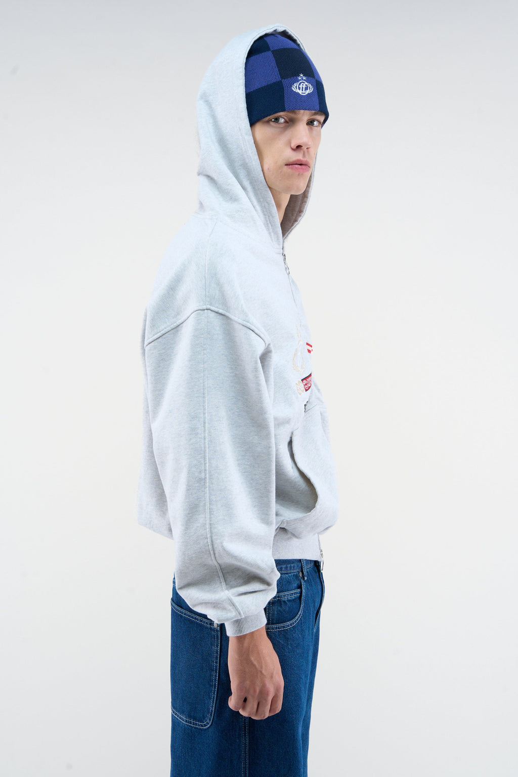 Poleron Mayor Light Grey Zipper