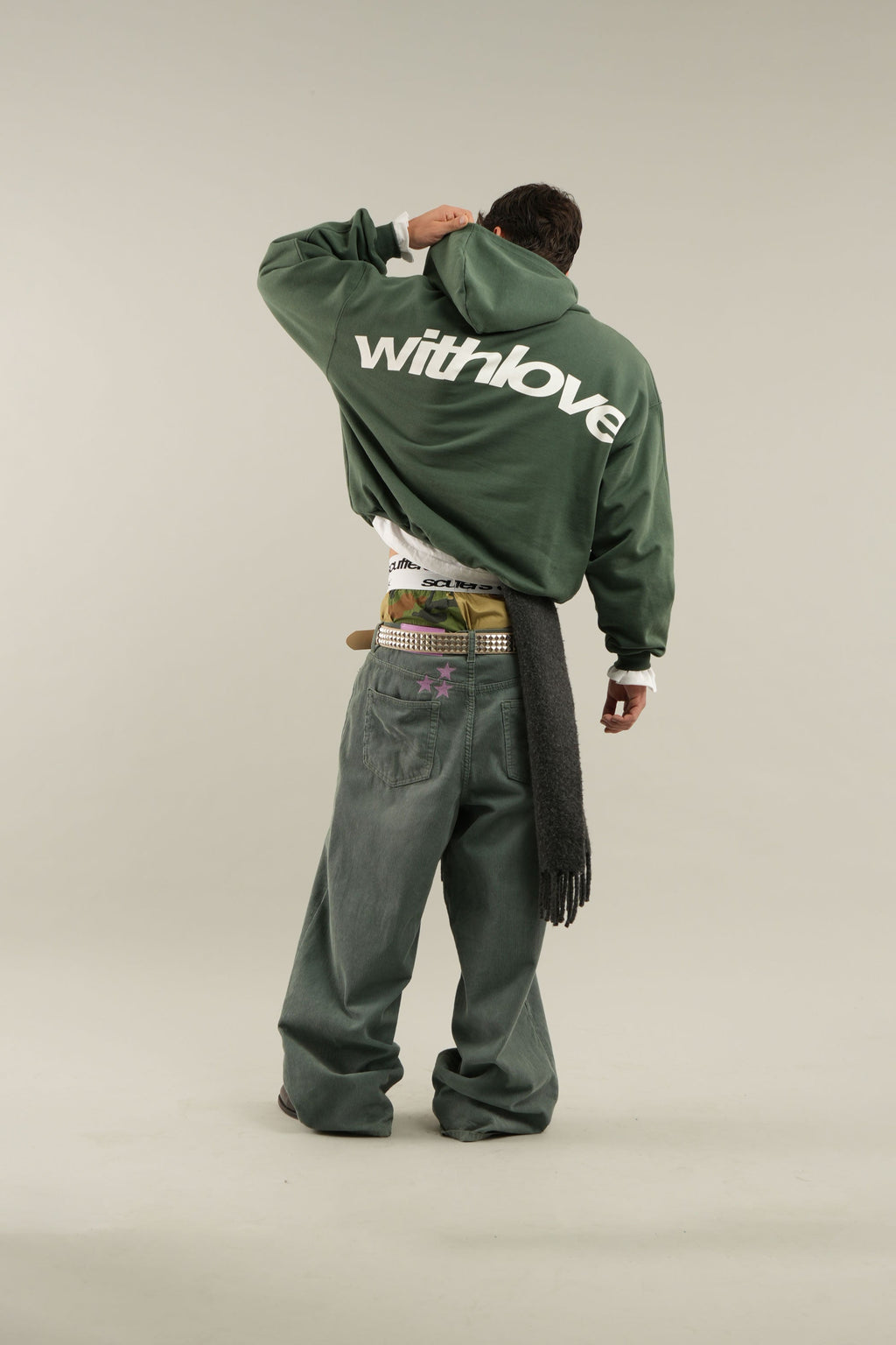 Poleron Sign Green Hoodie
