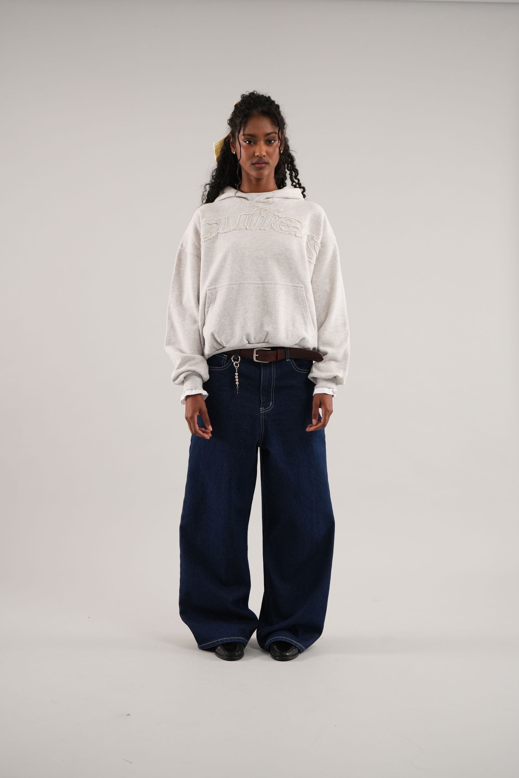 Poleron Raw Light Grey Hoodie