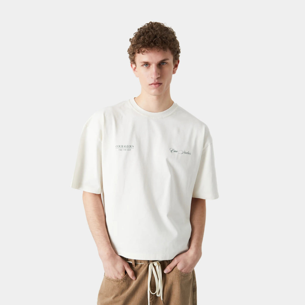 Polera Courageous Off Sand Oversized Tee