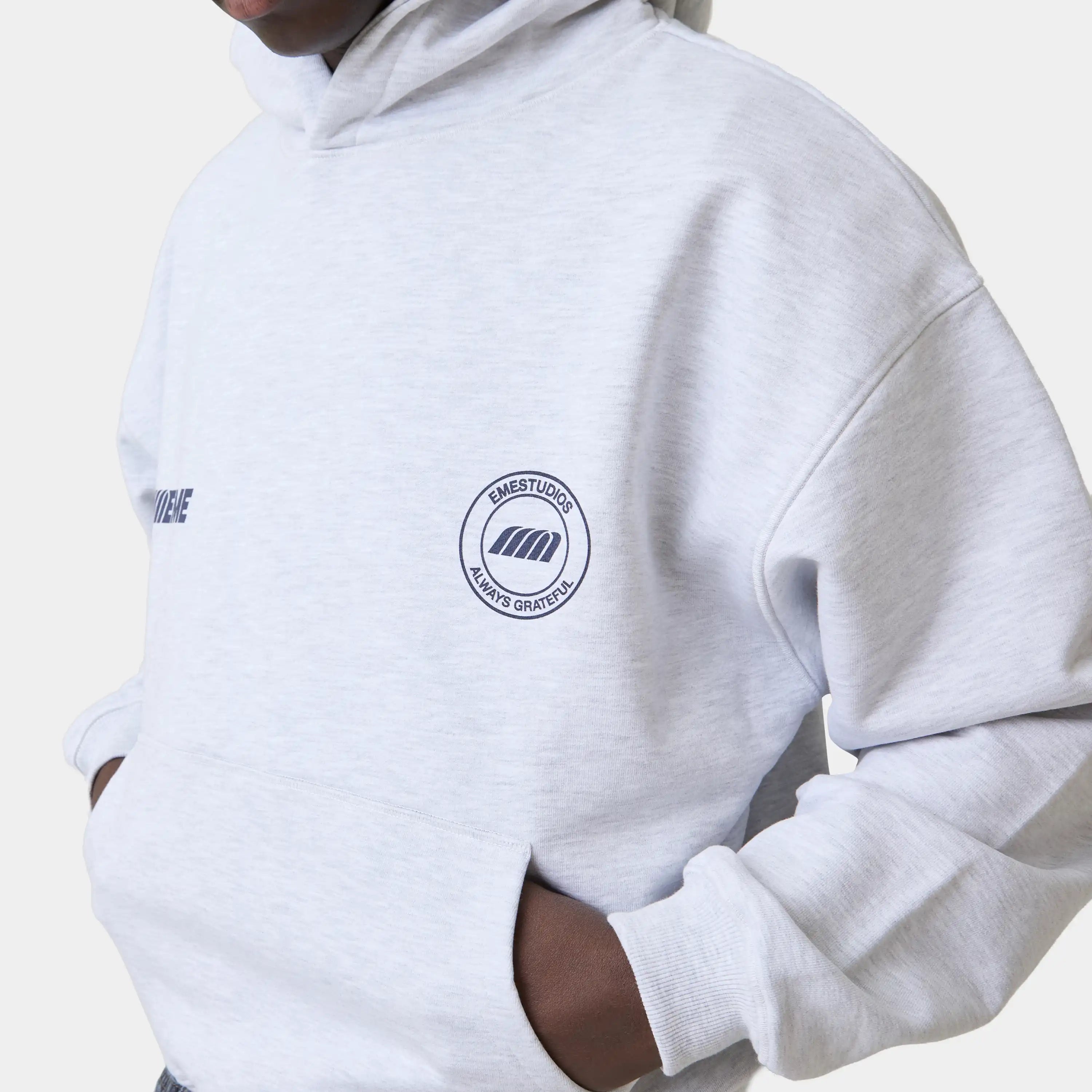 Poleron Peyas Heather Grey Oversized Hoodie