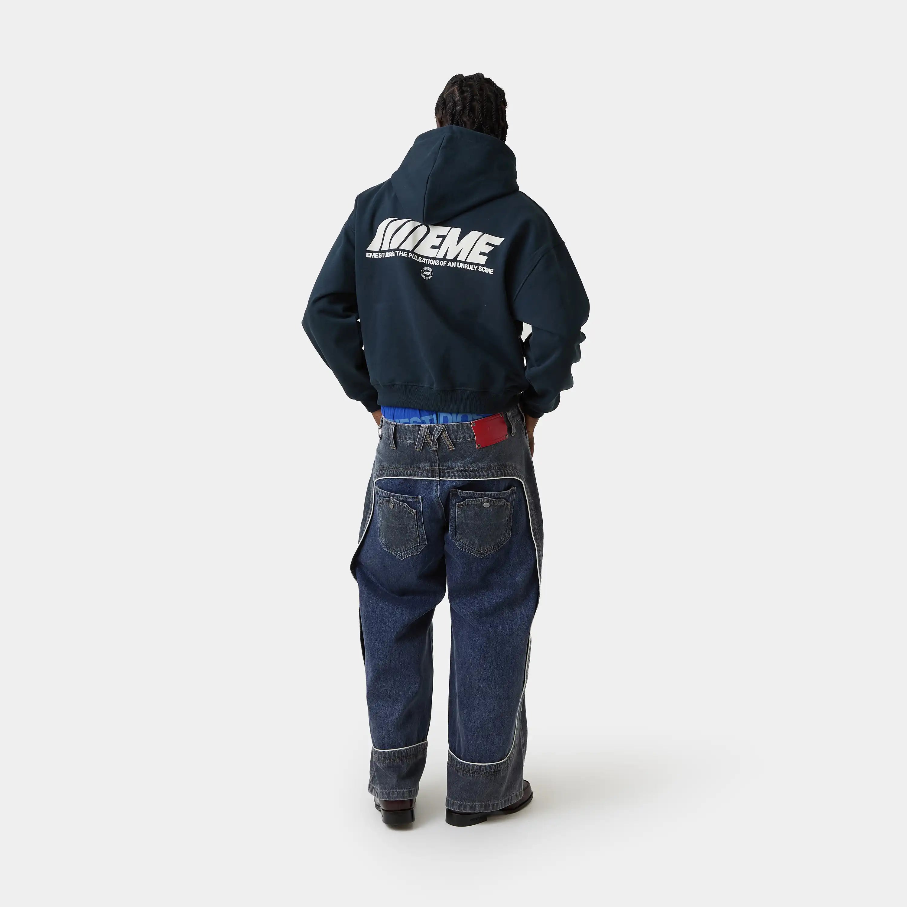 Poleron Peyas Navy Oversized Hoodie
