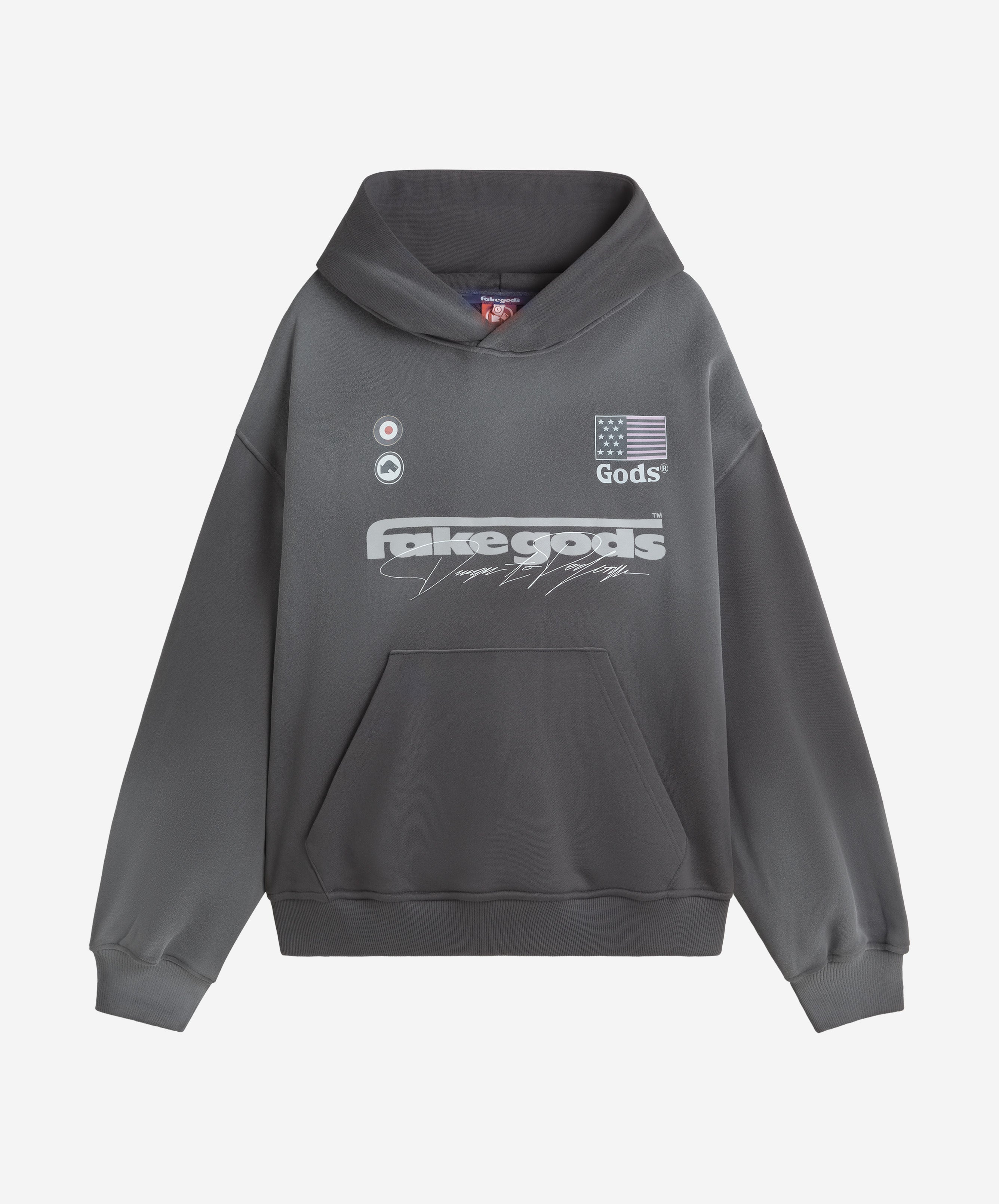 Signature Washed Hoodie Dark Grey