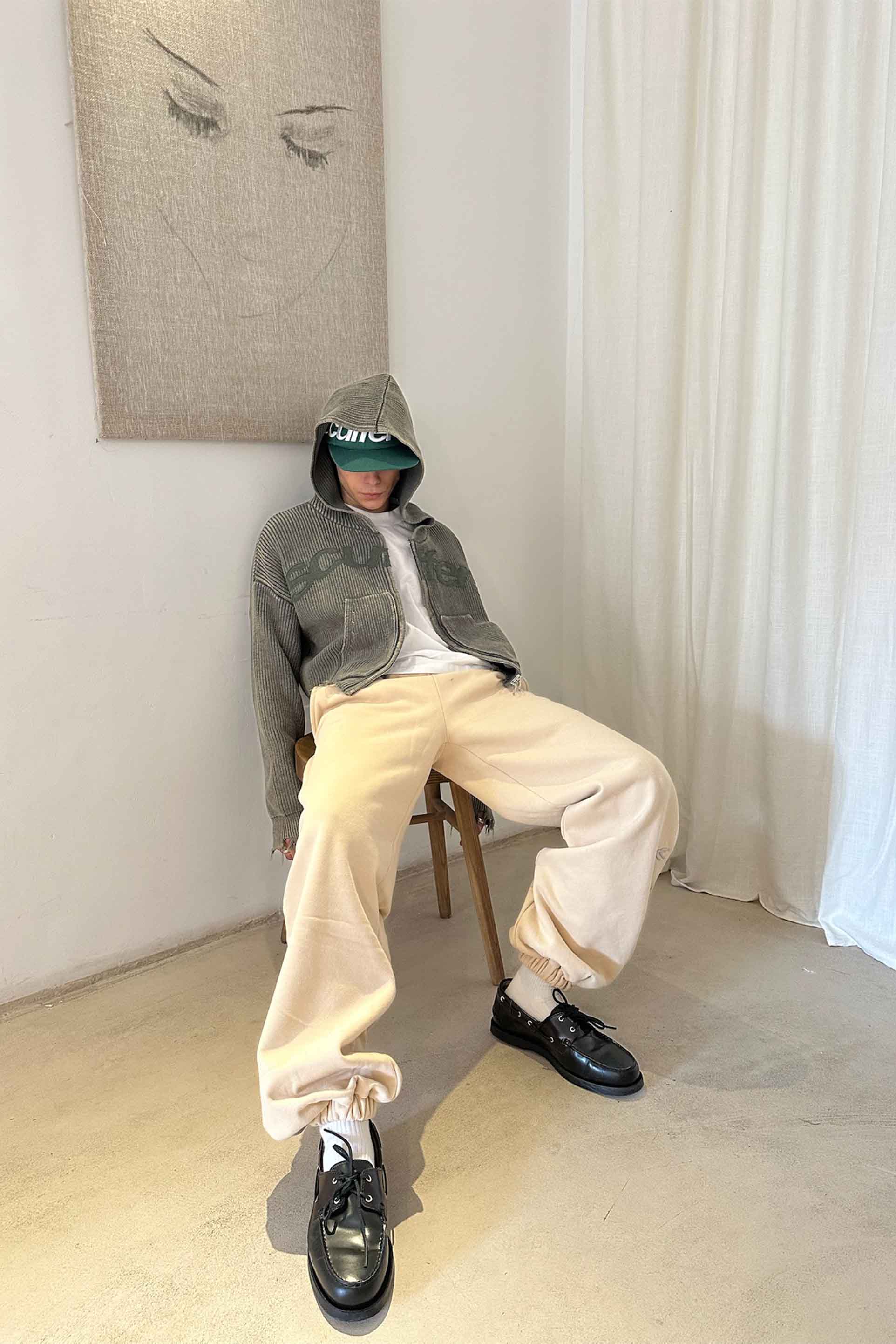 Chaleco Buzz Dusty Green Knit Zipper