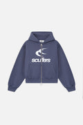 Poleron Logo Navy Zipped Hoodie
