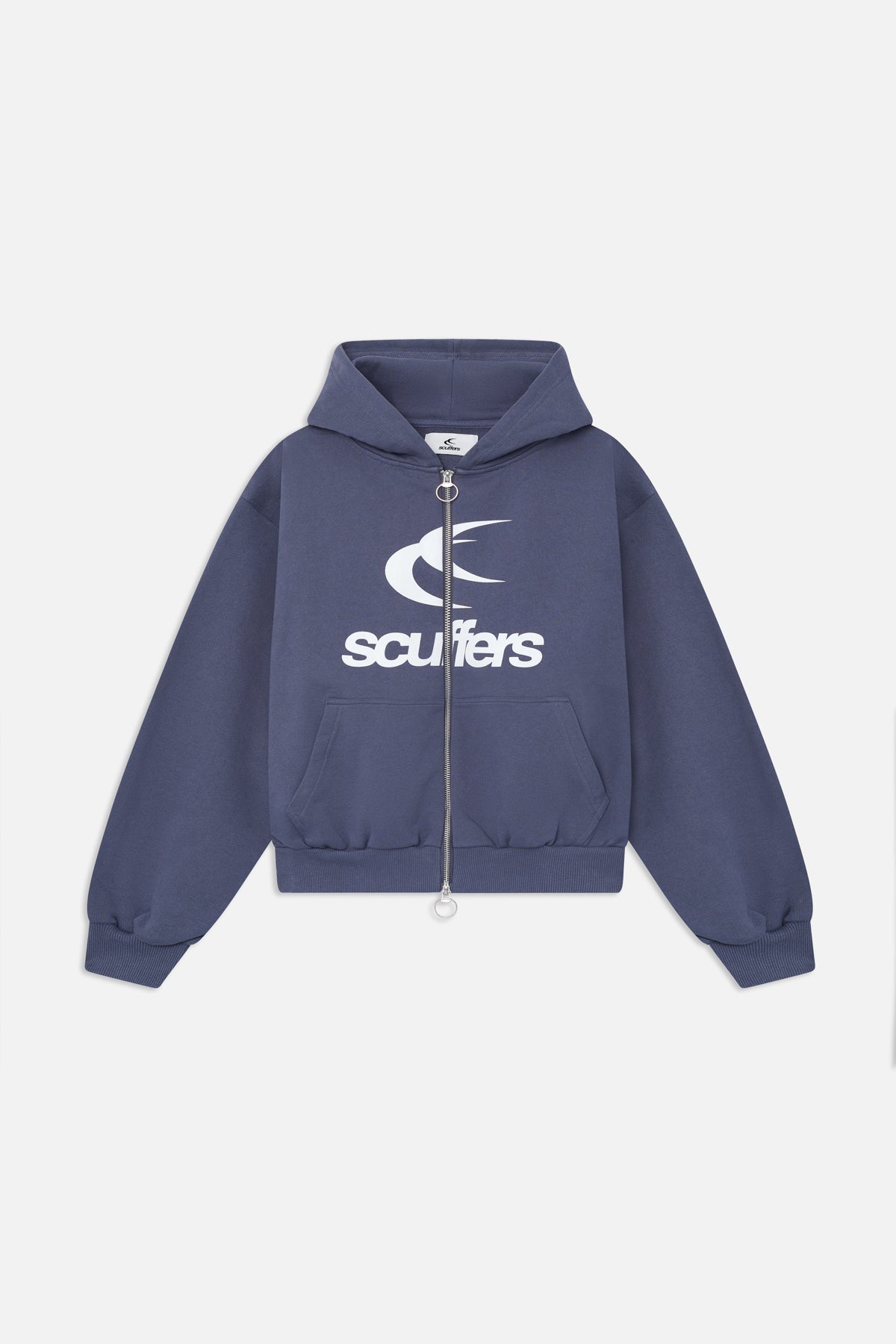 Poleron Logo Navy Zipped Hoodie