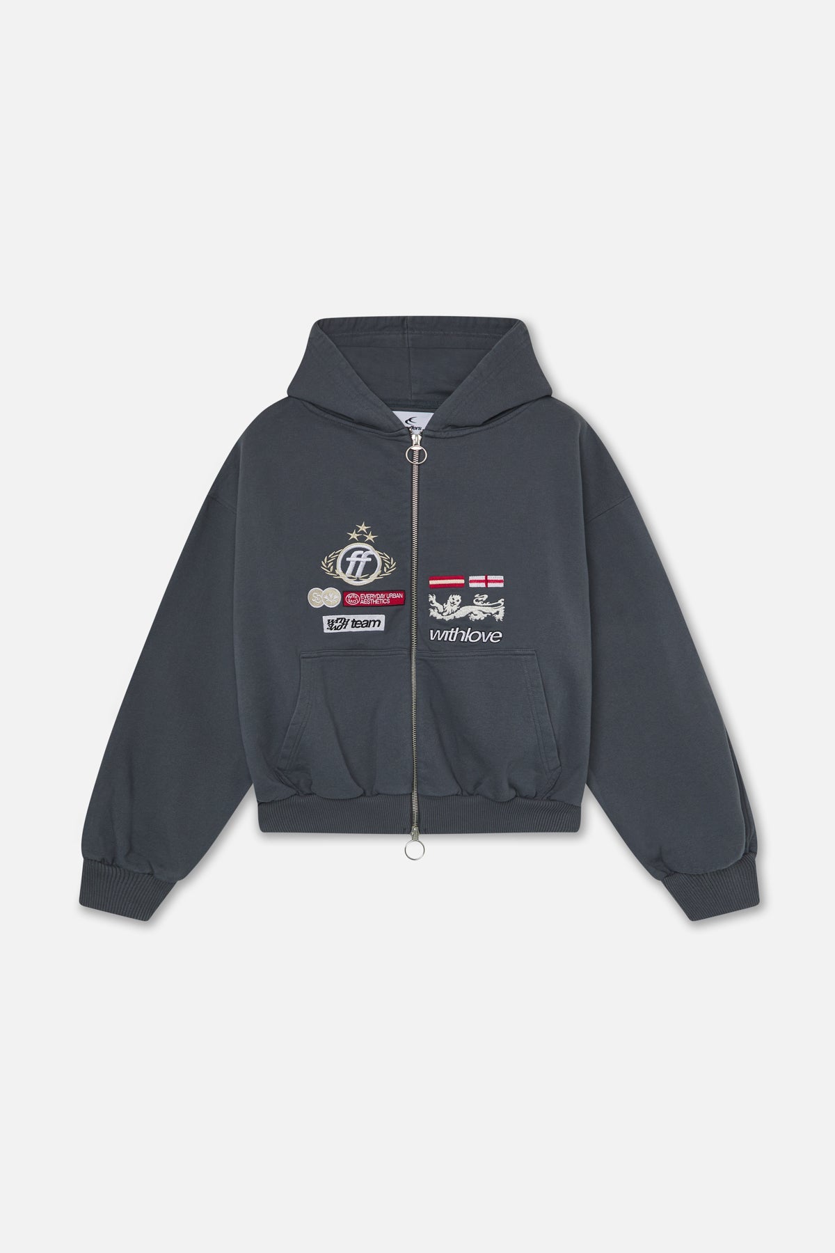 Poleron Mayor Dusty Blue Zipper