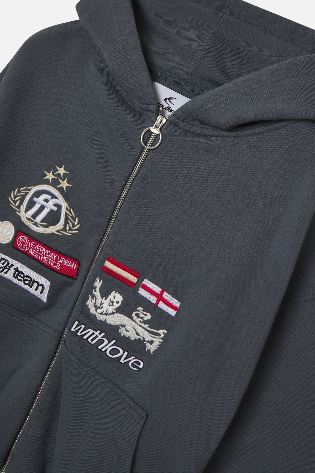 Poleron Mayor Dusty Blue Zipper