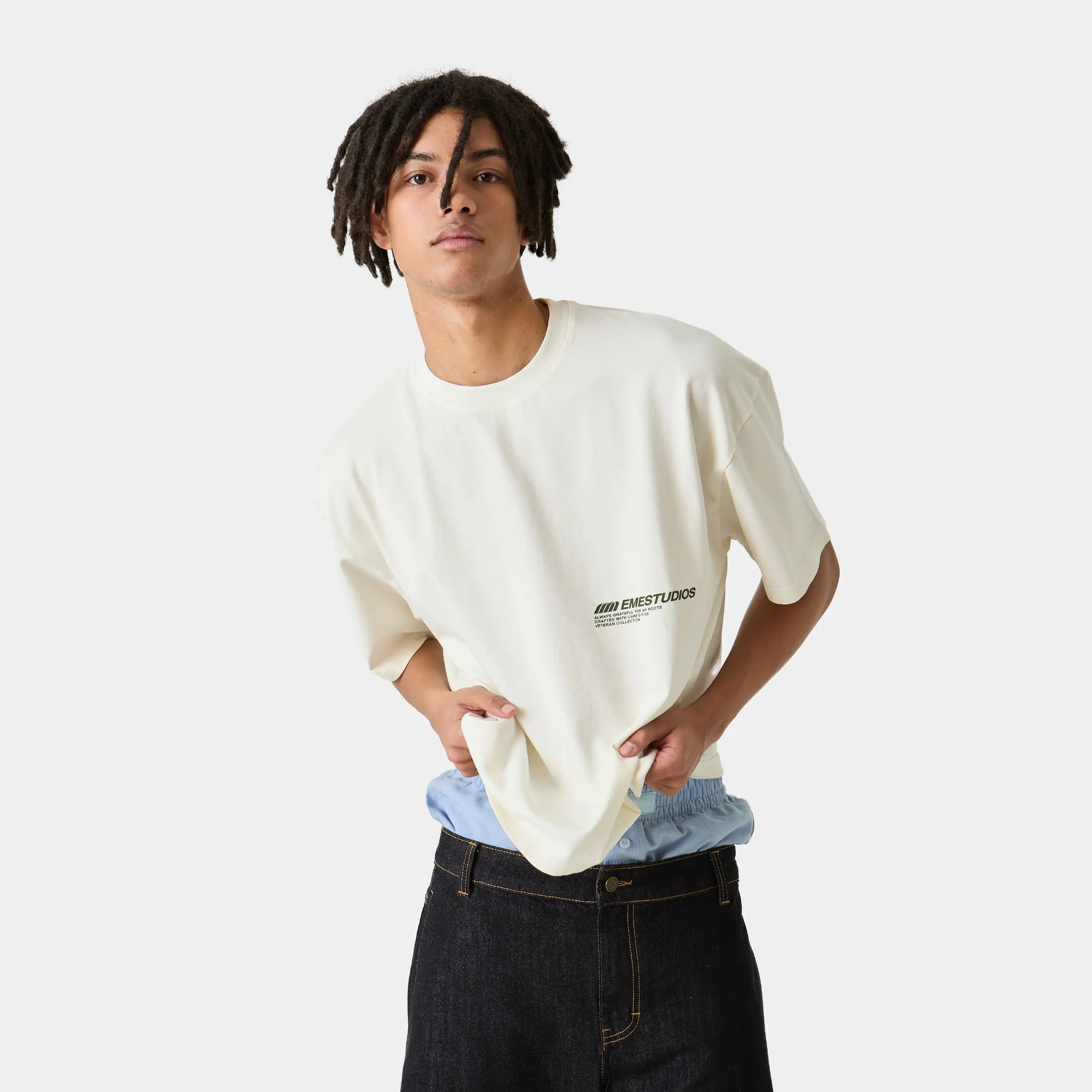 Polera Roots Off Sand Oversized Tee